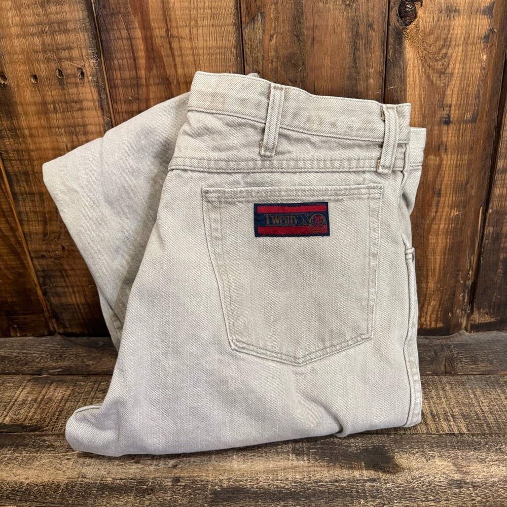 1990s Cream Wrangler Twenty X Made in USA Jeans 36x36